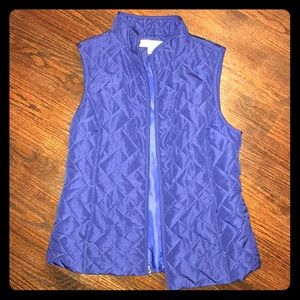 Royal blue quilted vest